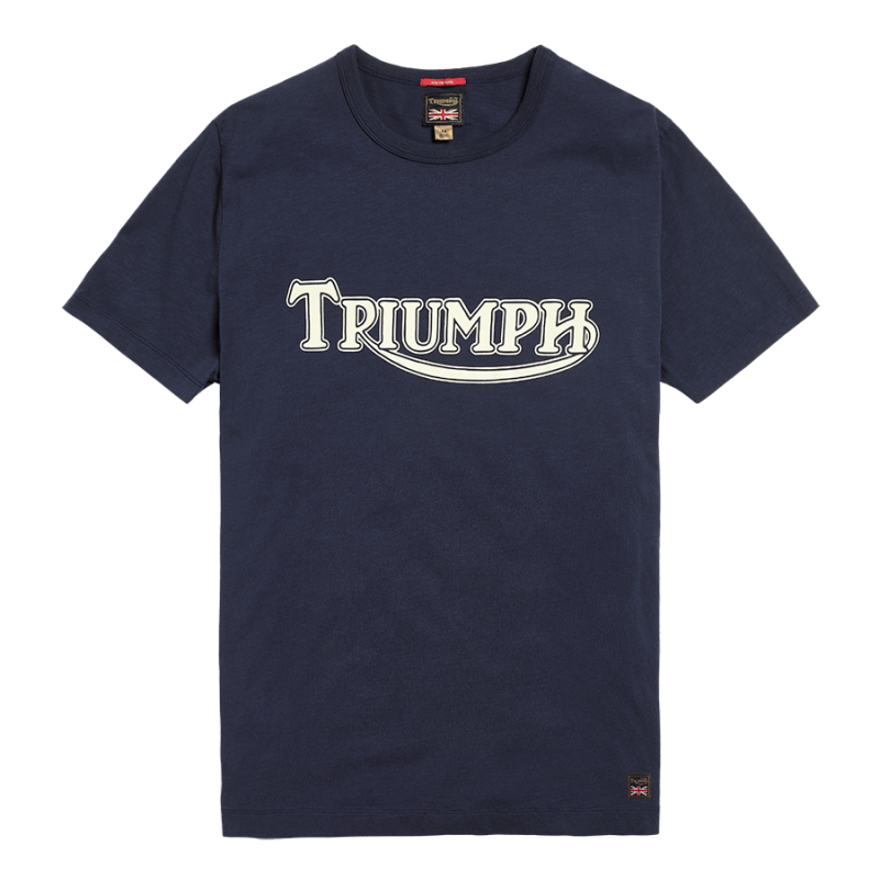 Fork Seal Heritage Logo Tshirt in Blue Triumph Heritage